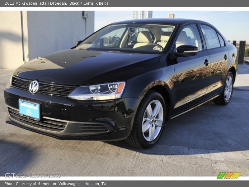 Black / Cornsilk Beige 2012 Volkswagen Jetta TDI Sedan