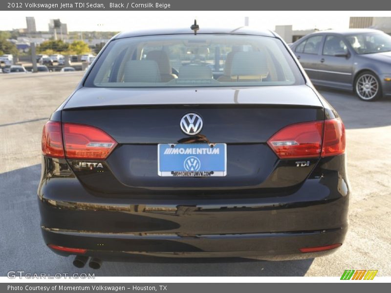 Black / Cornsilk Beige 2012 Volkswagen Jetta TDI Sedan