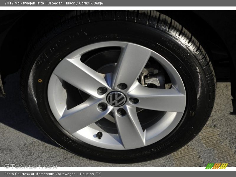 Black / Cornsilk Beige 2012 Volkswagen Jetta TDI Sedan
