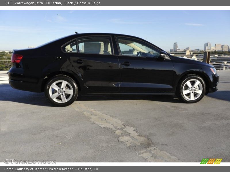 Black / Cornsilk Beige 2012 Volkswagen Jetta TDI Sedan
