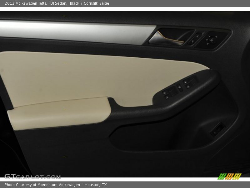 Black / Cornsilk Beige 2012 Volkswagen Jetta TDI Sedan