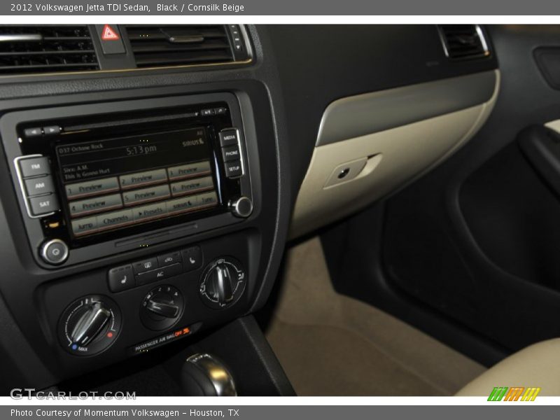 Black / Cornsilk Beige 2012 Volkswagen Jetta TDI Sedan