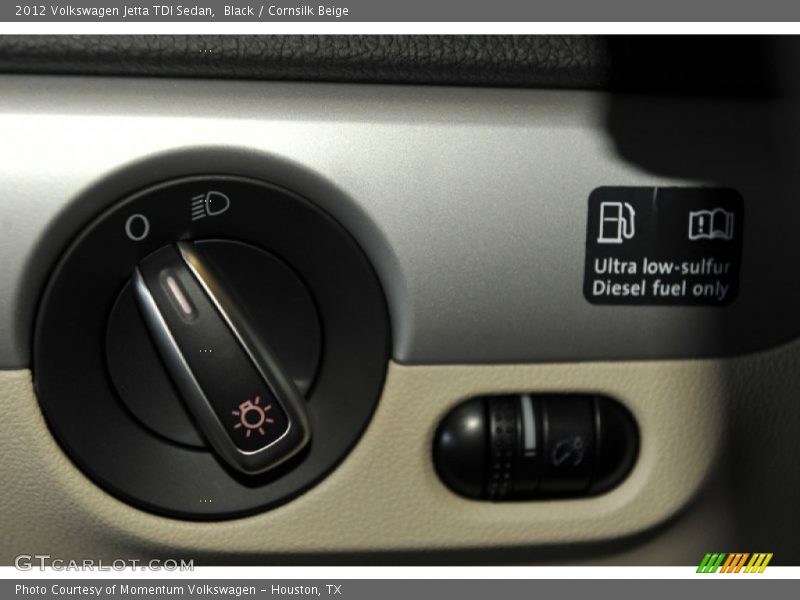 Black / Cornsilk Beige 2012 Volkswagen Jetta TDI Sedan