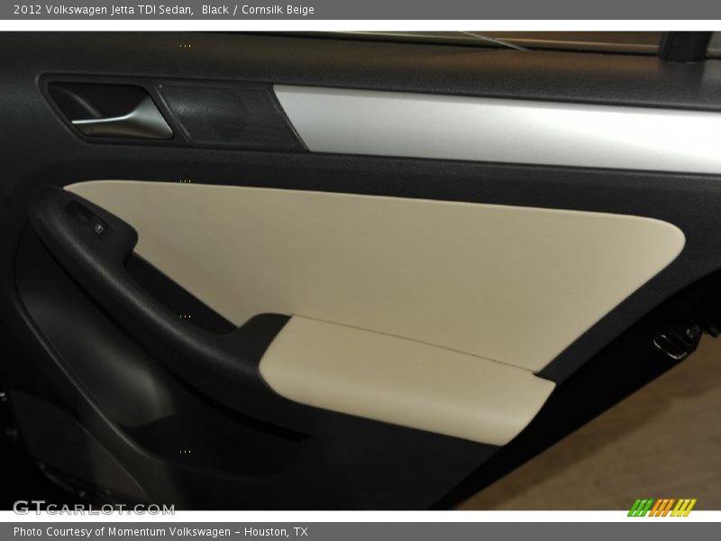 Black / Cornsilk Beige 2012 Volkswagen Jetta TDI Sedan