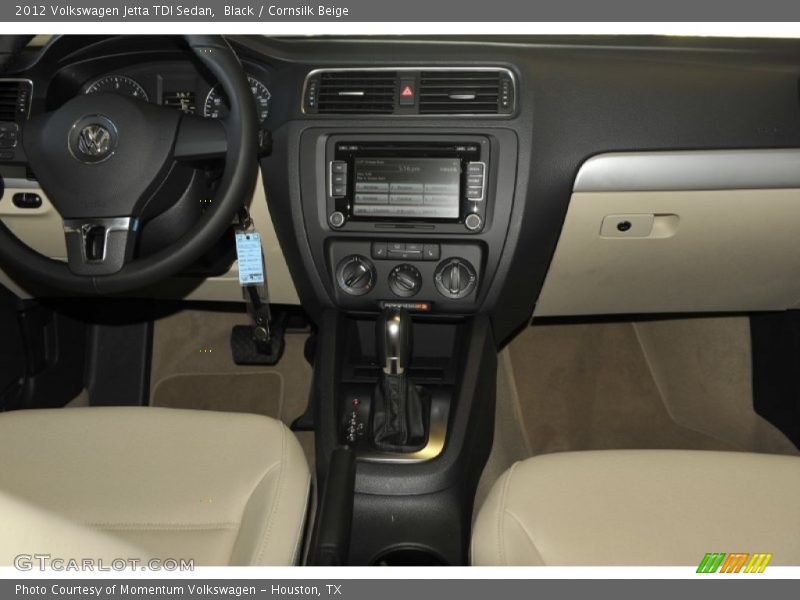 Black / Cornsilk Beige 2012 Volkswagen Jetta TDI Sedan