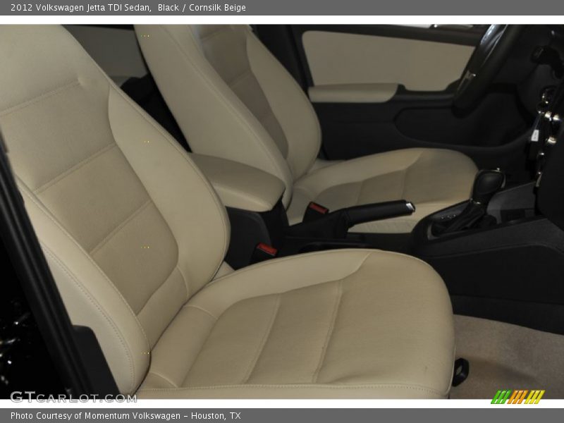 Black / Cornsilk Beige 2012 Volkswagen Jetta TDI Sedan