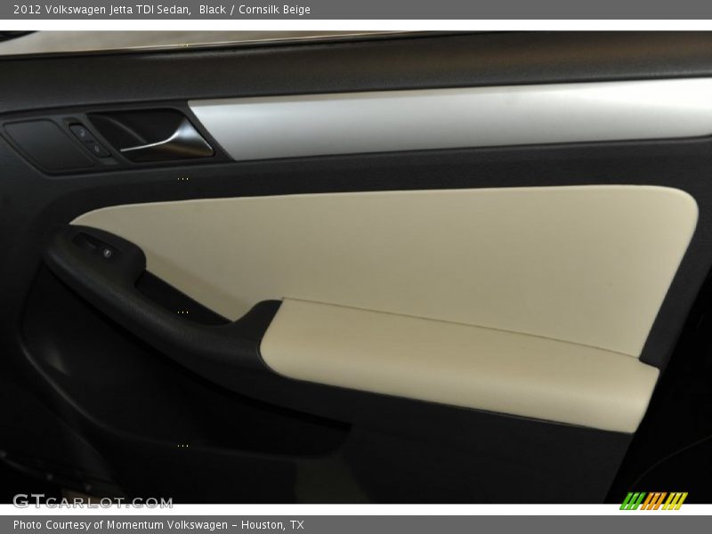 Black / Cornsilk Beige 2012 Volkswagen Jetta TDI Sedan