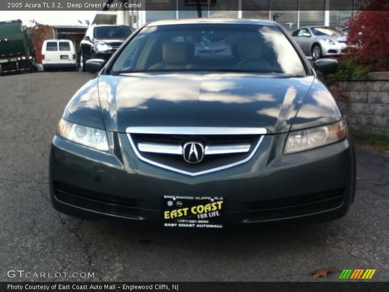 Deep Green Pearl / Camel 2005 Acura TL 3.2