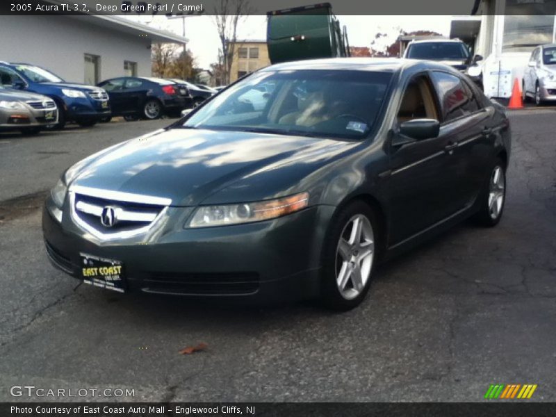 Deep Green Pearl / Camel 2005 Acura TL 3.2