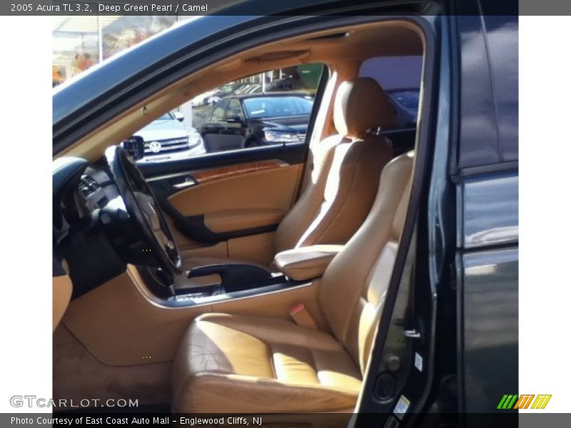 Deep Green Pearl / Camel 2005 Acura TL 3.2