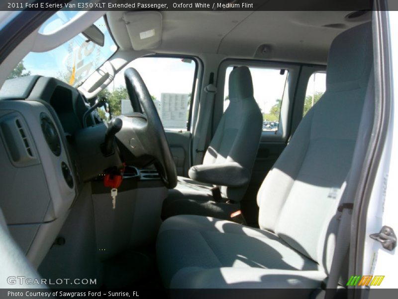 Oxford White / Medium Flint 2011 Ford E Series Van E350 XLT Extended Passenger