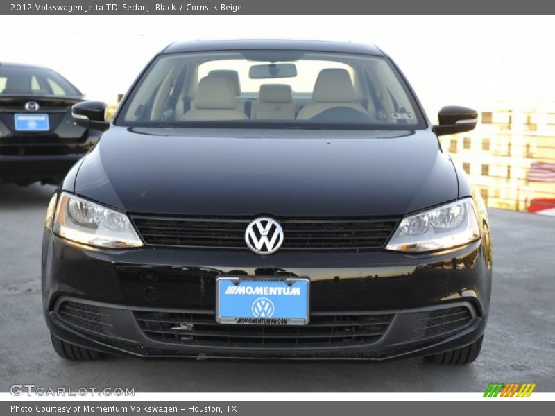 Black / Cornsilk Beige 2012 Volkswagen Jetta TDI Sedan