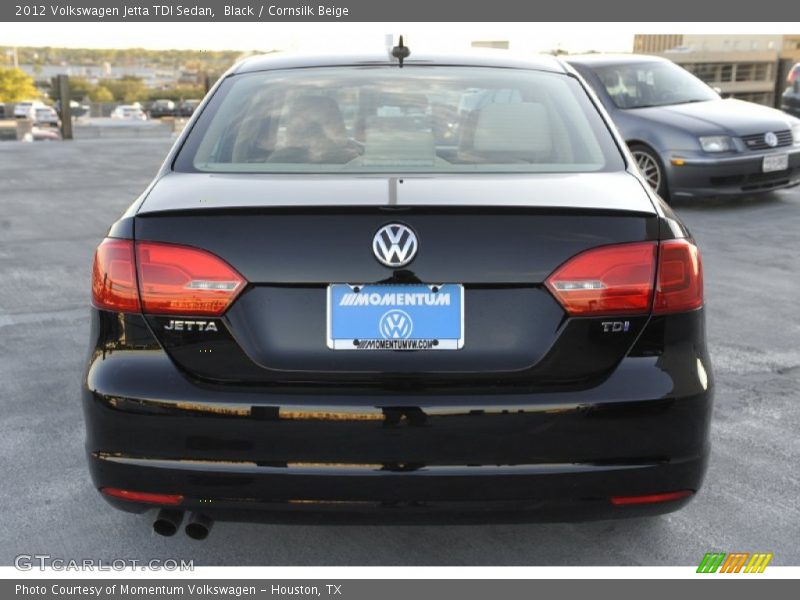 Black / Cornsilk Beige 2012 Volkswagen Jetta TDI Sedan