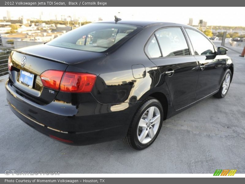 Black / Cornsilk Beige 2012 Volkswagen Jetta TDI Sedan