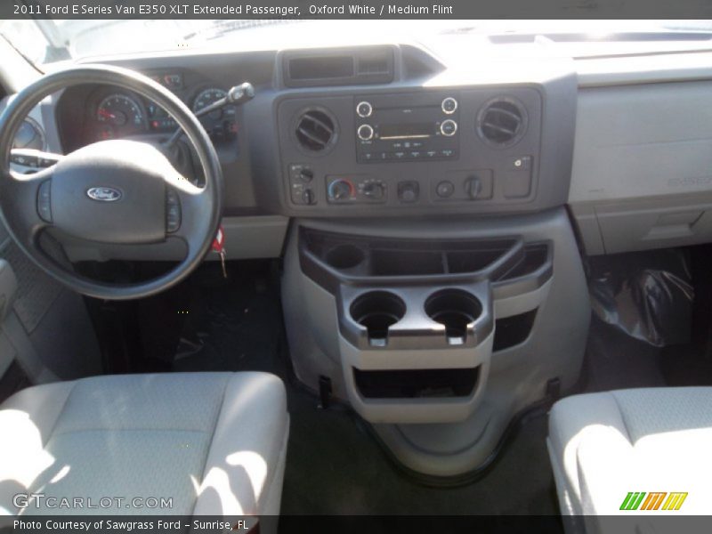 Oxford White / Medium Flint 2011 Ford E Series Van E350 XLT Extended Passenger