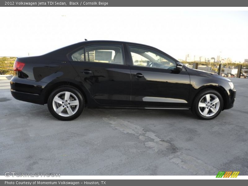 Black / Cornsilk Beige 2012 Volkswagen Jetta TDI Sedan