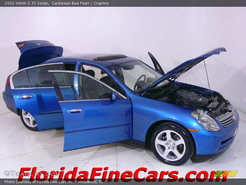 Caribbean Blue Pearl / Graphite 2003 Infiniti G 35 Sedan