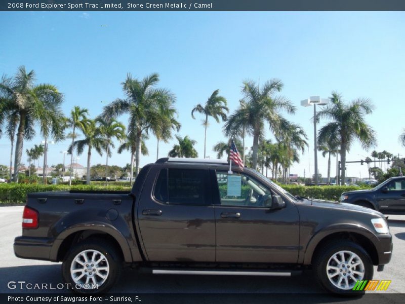Stone Green Metallic / Camel 2008 Ford Explorer Sport Trac Limited