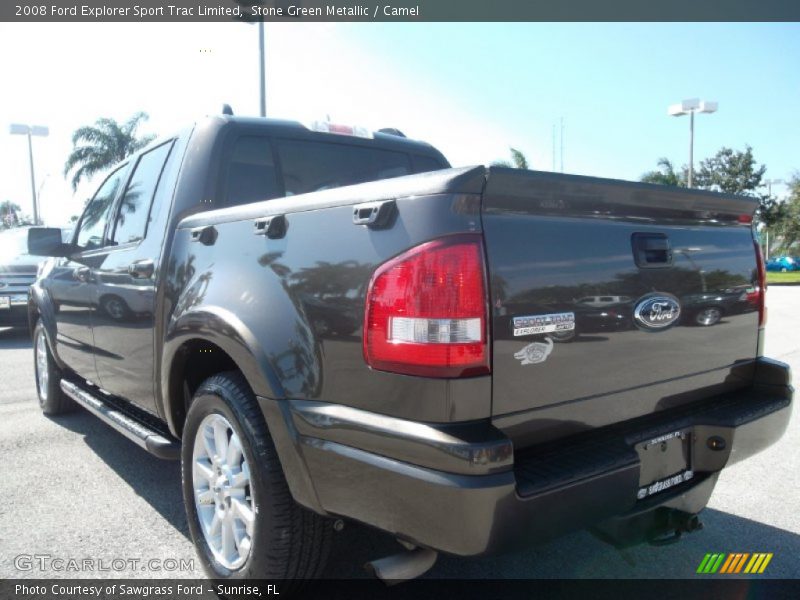 Stone Green Metallic / Camel 2008 Ford Explorer Sport Trac Limited