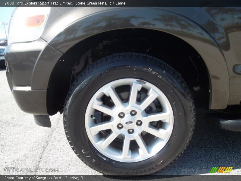 Stone Green Metallic / Camel 2008 Ford Explorer Sport Trac Limited