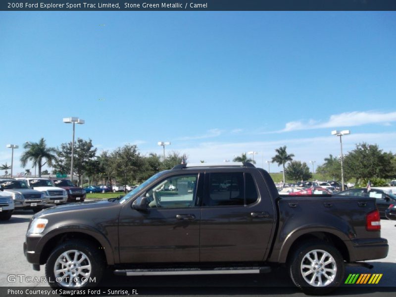 Stone Green Metallic / Camel 2008 Ford Explorer Sport Trac Limited