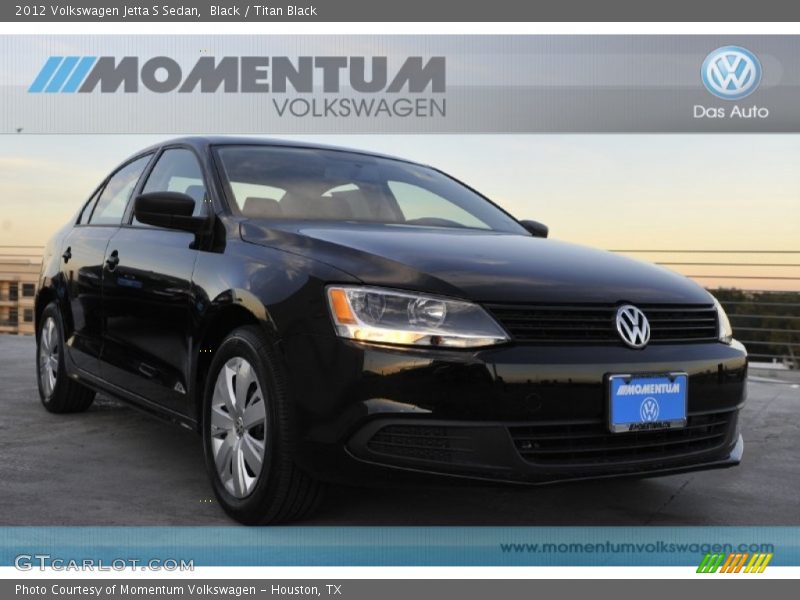 Black / Titan Black 2012 Volkswagen Jetta S Sedan