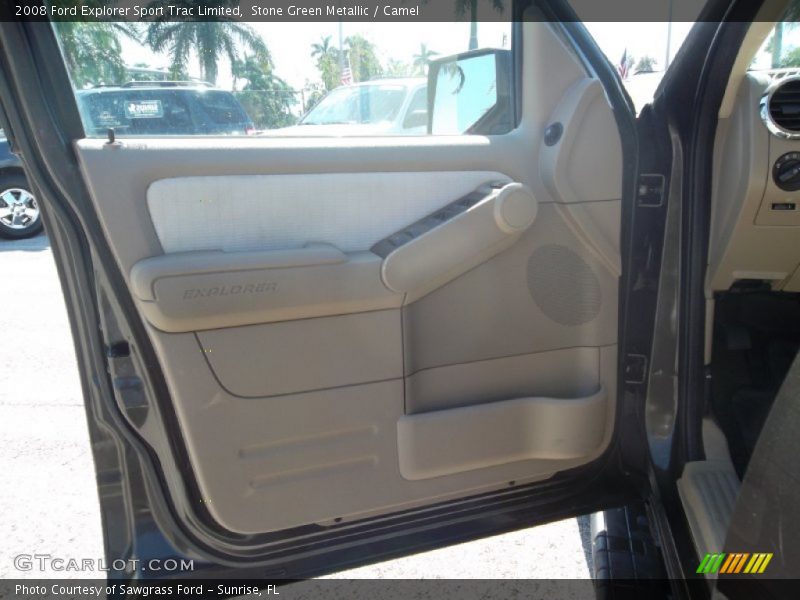 Stone Green Metallic / Camel 2008 Ford Explorer Sport Trac Limited