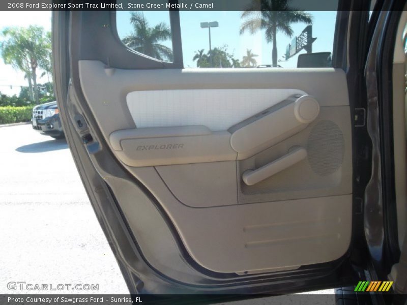 Stone Green Metallic / Camel 2008 Ford Explorer Sport Trac Limited