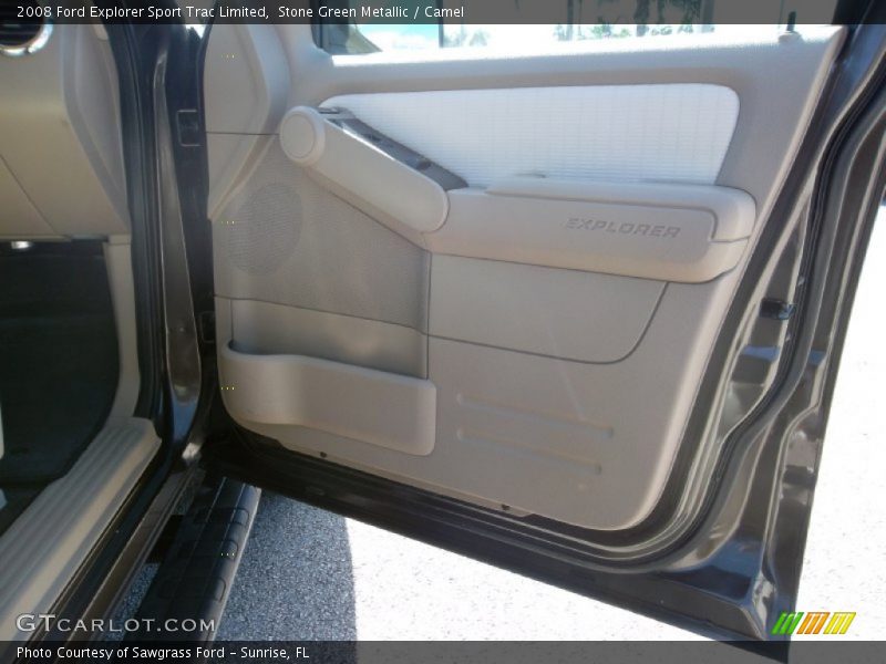 Stone Green Metallic / Camel 2008 Ford Explorer Sport Trac Limited