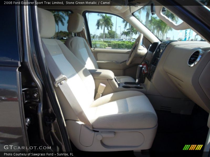 Stone Green Metallic / Camel 2008 Ford Explorer Sport Trac Limited