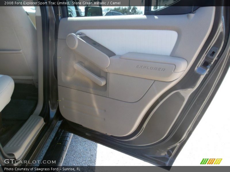 Stone Green Metallic / Camel 2008 Ford Explorer Sport Trac Limited