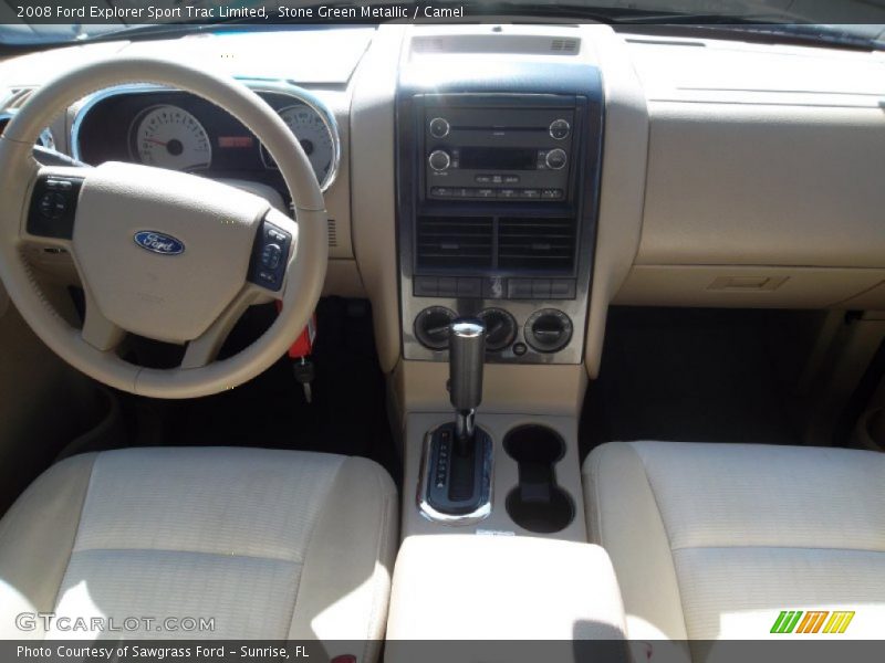Stone Green Metallic / Camel 2008 Ford Explorer Sport Trac Limited