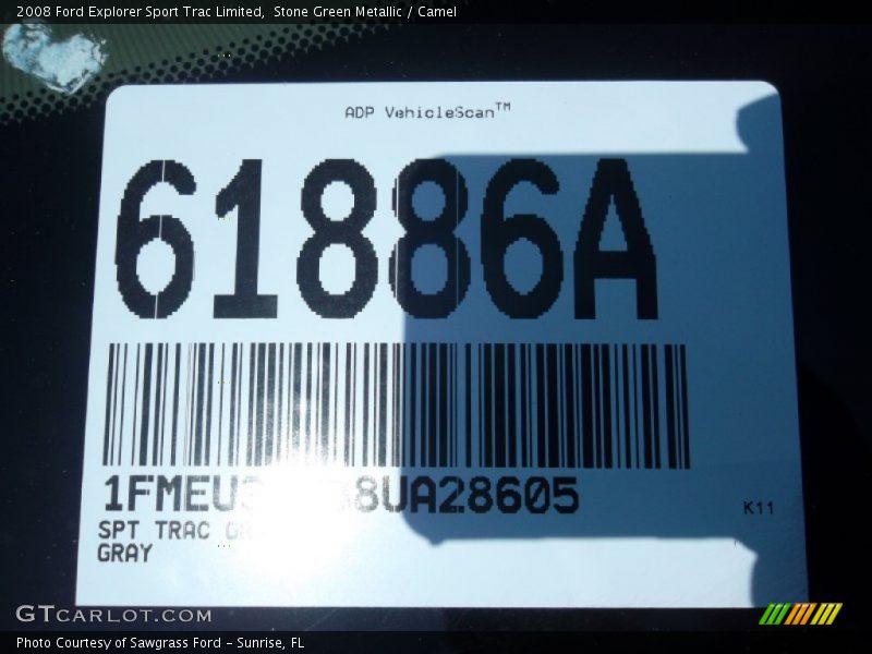 Stone Green Metallic / Camel 2008 Ford Explorer Sport Trac Limited