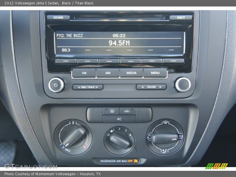 Black / Titan Black 2012 Volkswagen Jetta S Sedan