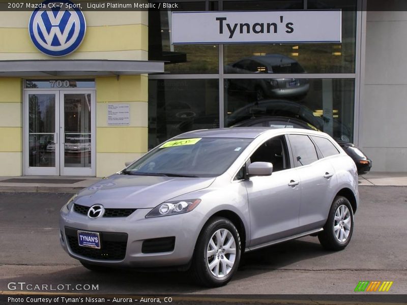 Liquid Platinum Metallic / Black 2007 Mazda CX-7 Sport