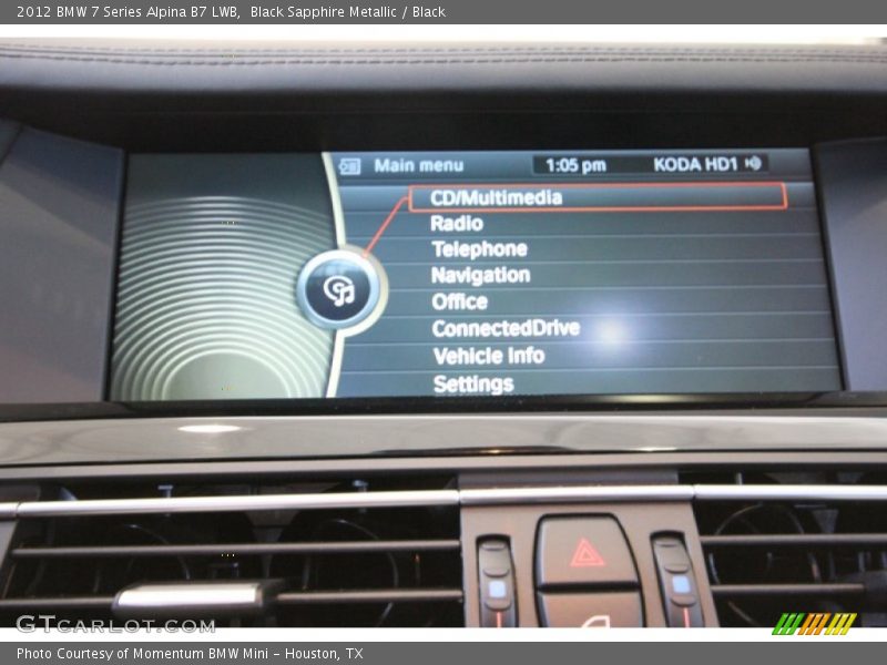 Black Sapphire Metallic / Black 2012 BMW 7 Series Alpina B7 LWB