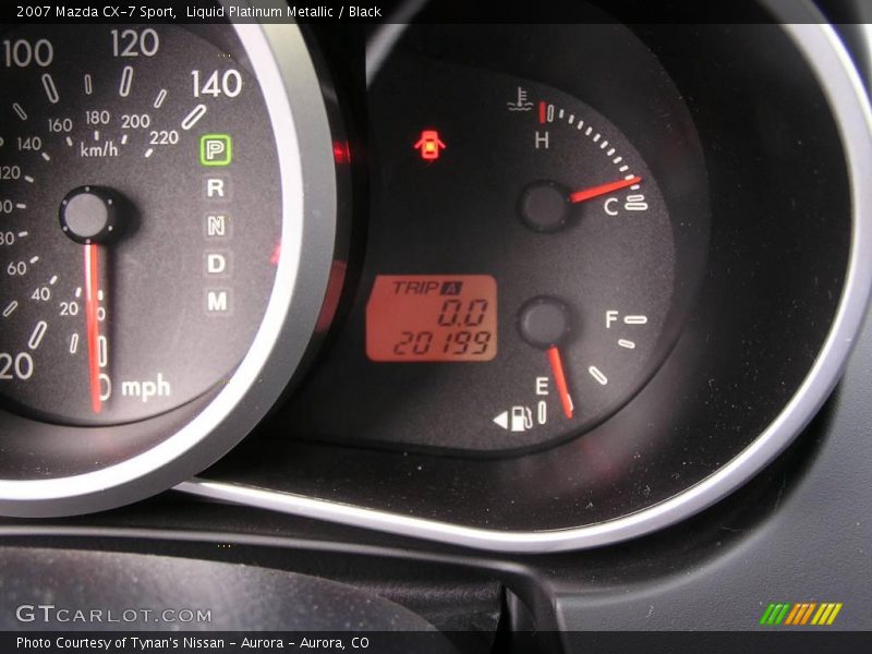 Liquid Platinum Metallic / Black 2007 Mazda CX-7 Sport