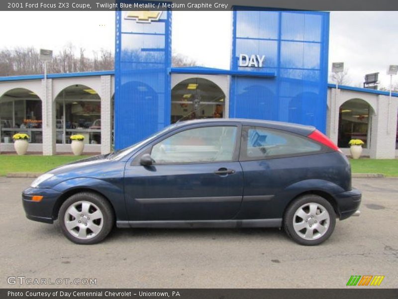 Twilight Blue Metallic / Medium Graphite Grey 2001 Ford Focus ZX3 Coupe