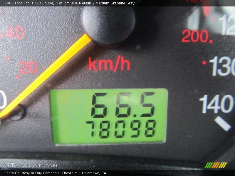 Twilight Blue Metallic / Medium Graphite Grey 2001 Ford Focus ZX3 Coupe