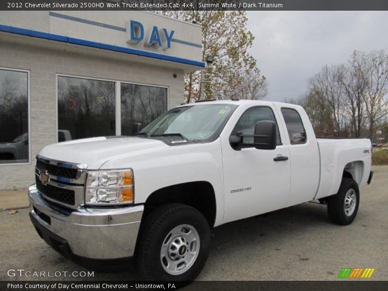 Summit White / Dark Titanium 2012 Chevrolet Silverado 2500HD Work Truck Extended Cab 4x4