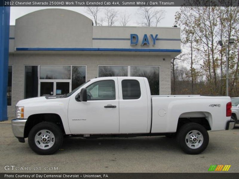 Summit White / Dark Titanium 2012 Chevrolet Silverado 2500HD Work Truck Extended Cab 4x4
