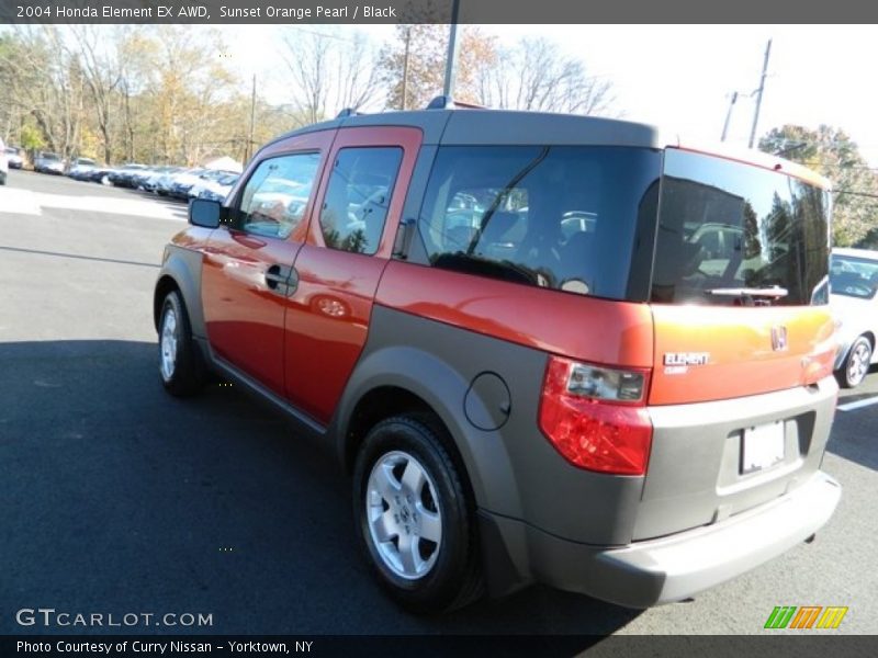 Sunset Orange Pearl / Black 2004 Honda Element EX AWD