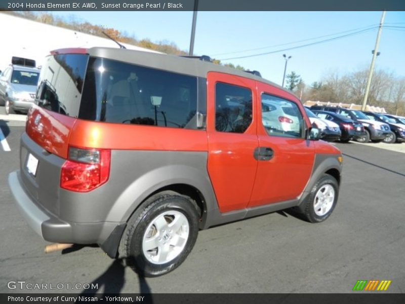 Sunset Orange Pearl / Black 2004 Honda Element EX AWD