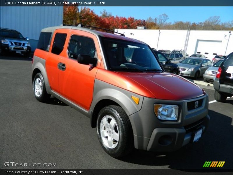 Sunset Orange Pearl / Black 2004 Honda Element EX AWD