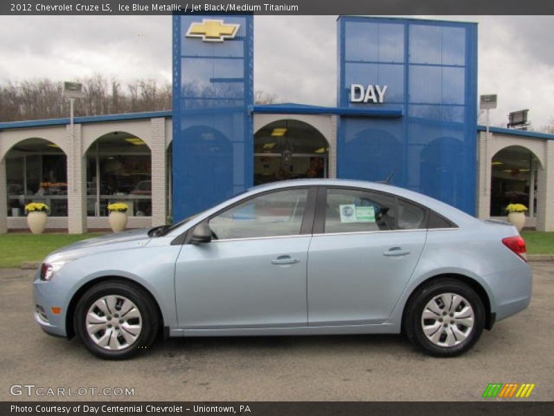 Ice Blue Metallic / Jet Black/Medium Titanium 2012 Chevrolet Cruze LS