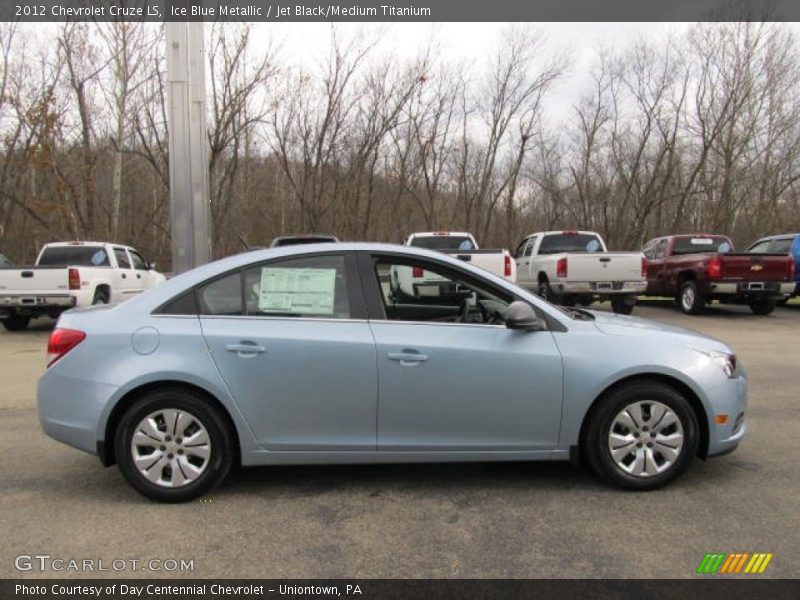Ice Blue Metallic / Jet Black/Medium Titanium 2012 Chevrolet Cruze LS