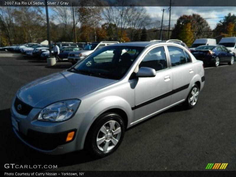 Silver / Gray 2007 Kia Rio LX Sedan