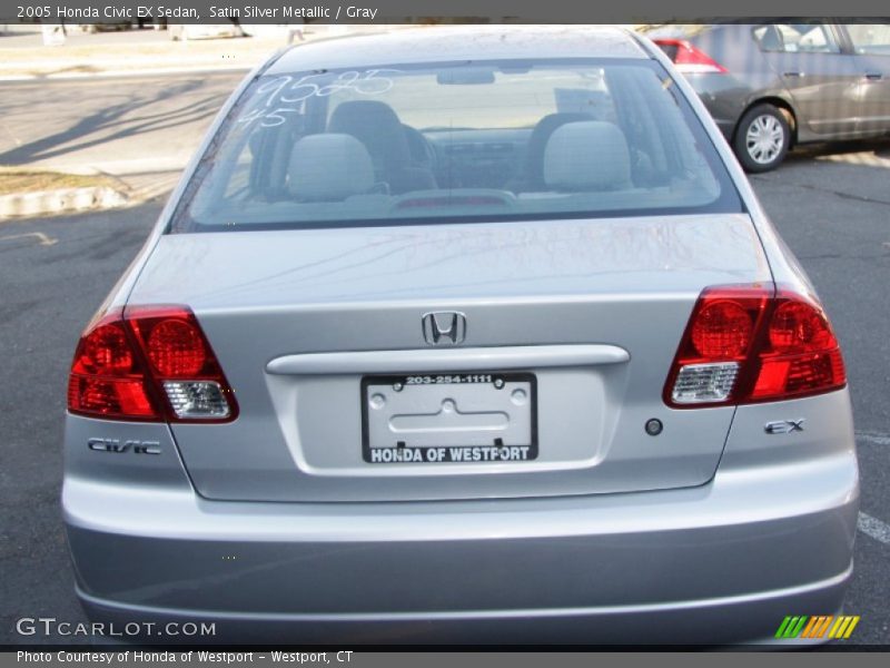 Satin Silver Metallic / Gray 2005 Honda Civic EX Sedan