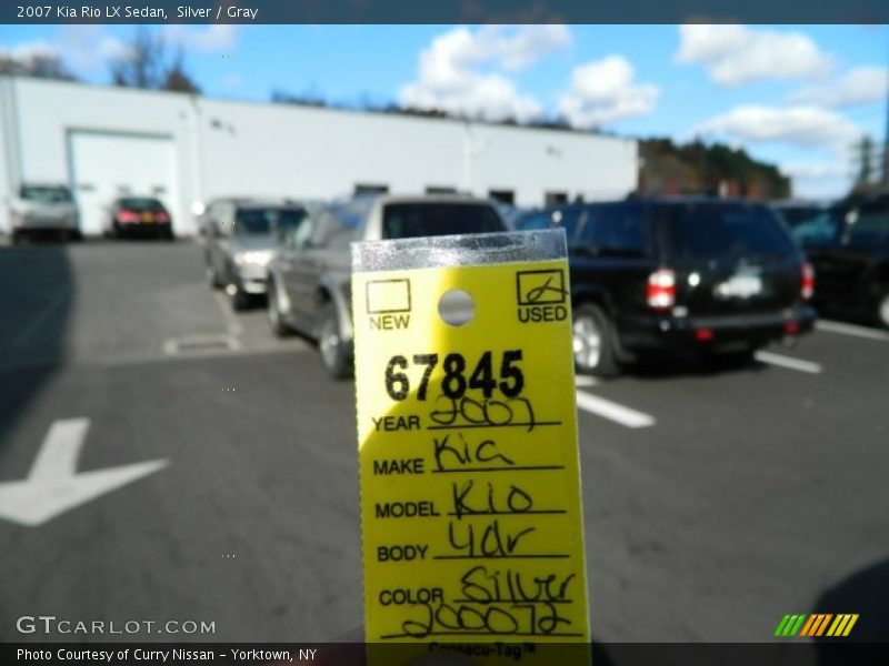 Silver / Gray 2007 Kia Rio LX Sedan