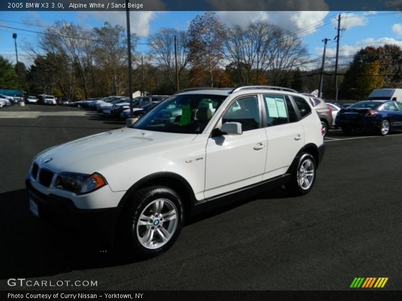 Alpine White / Sand Beige 2005 BMW X3 3.0i